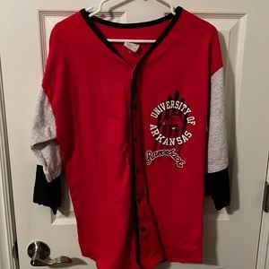 Vintage Arkansas Razorbacks 3/4 Sleeve Shirt *RARE*